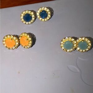 kate spade Blue and Orange Stud Earrings